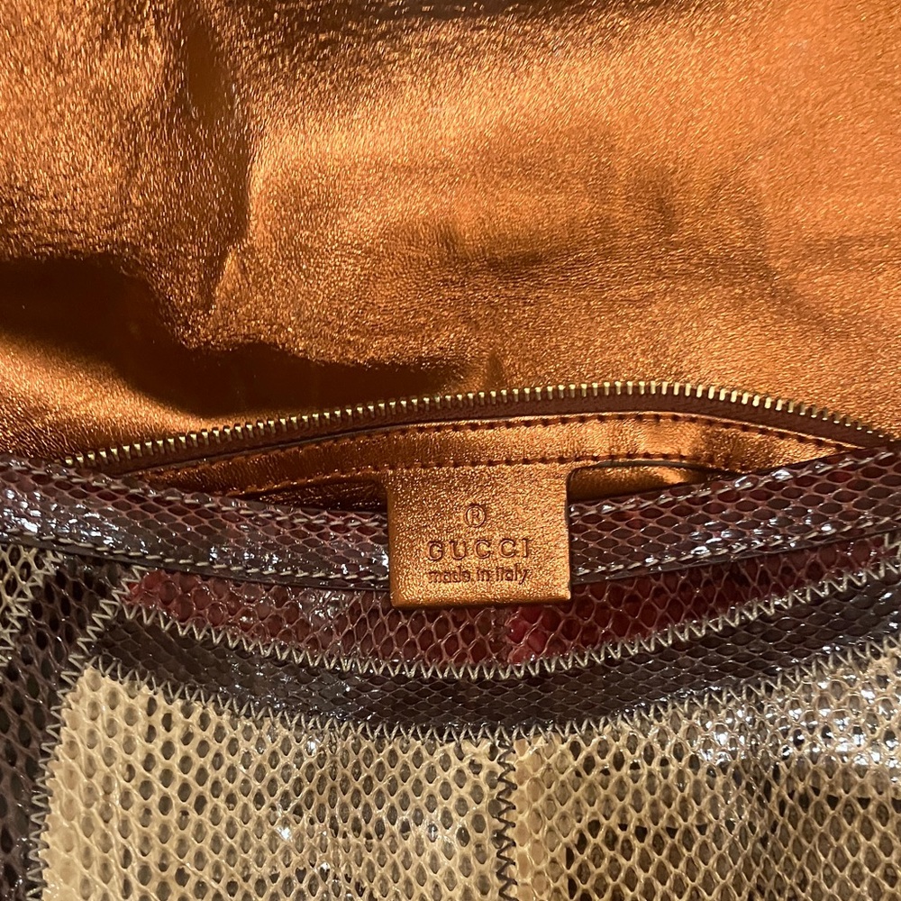 Gucci Metallic Python “Running Tote” - image 2